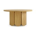 Кръгла маса за кафе от дъб в естествен цвят 78x78 cm Soft - Woodman