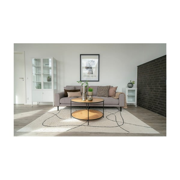 Кръгла масичка за кафе с дъбов плот в естествен цвят ø 80 cm Vita - House Nordic-image-4