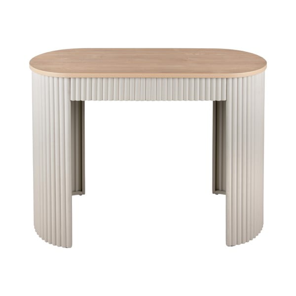 Бежова метална конзолна маса 40x100 cm Estriado  – Leitmotiv