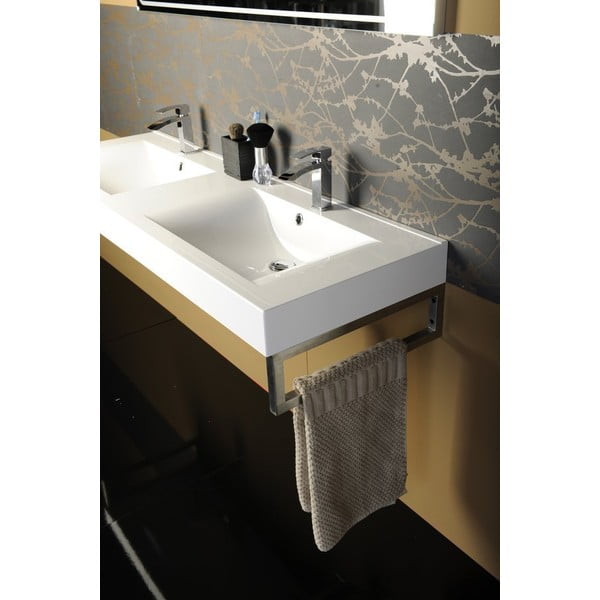 Стоманена поставка за плот в сребристо 49x4 cm – Sapho-image-2