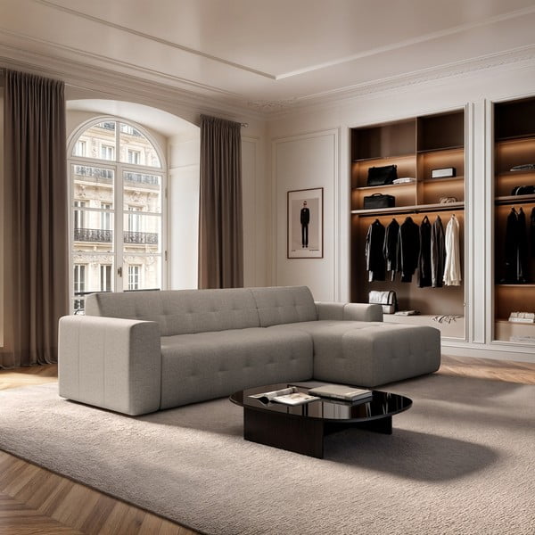 Светлокафяв ъглов диван (десен ъгъл) Tuil – Rodier-image-1