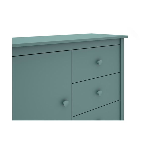 Нисък детски скрин от борова дървесина в цвят бензин 90x80 cm Max - Marckeric-image-1