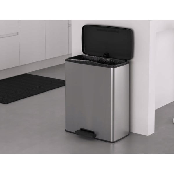 Пластмасов кош за отпадъци с педали 65 л Rectangular - Curver-image-1