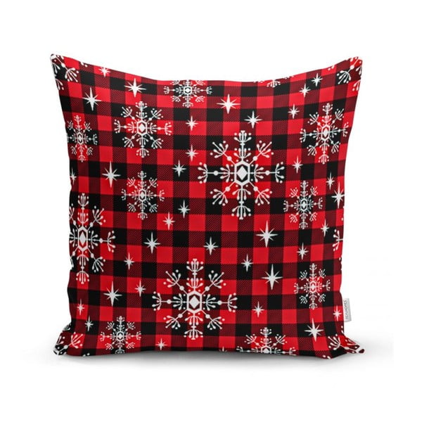 Комплект от 4 коледни калъфки за възглавници и покривка за маса Christmas Tartan - Minimalist Cushion Covers-image-3