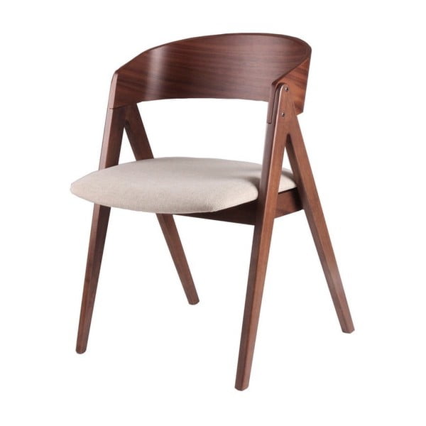 Комплект от 2 трапезни стола с бежова възглавница на седалката Rina - sømcasa