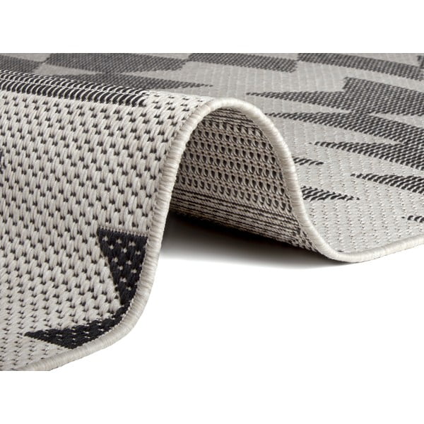 Черно-бял килим на открито Geo, 160 x 230 cm - Ragami-image-1