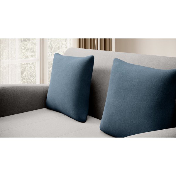 Син светлосив кадифен разтегателен диван 130 cm Ario – ELTAP-image-4