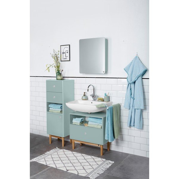 Висящ шкаф за баня с огледало в ментов цвят 50x58 cm Color Bath - Tom Tailor-image-1