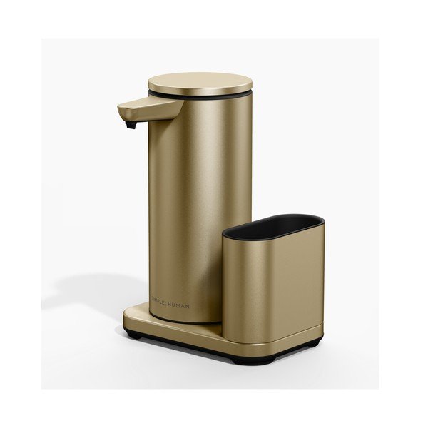 Матово златиста автоматична метална стойка за перилни препарати – simplehuman