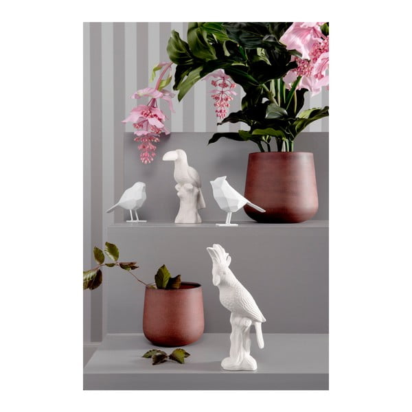 Бяла декоративна птица Малка статуя - PT LIVING-image-1