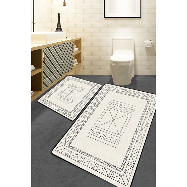 Кремави килими за баня в комплект 2 бр. 60x100 cm Touch – Foutastic-image-1