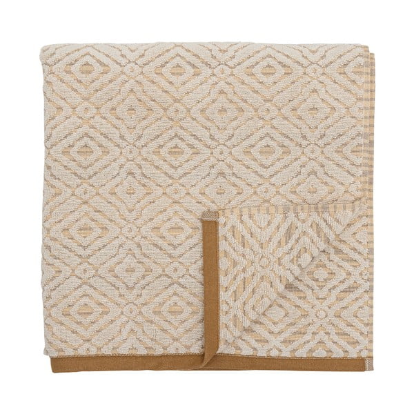 Памучна хавлиена кърпа в цвят горчица и кремаво 140x70 cm Malou – Bloomingville