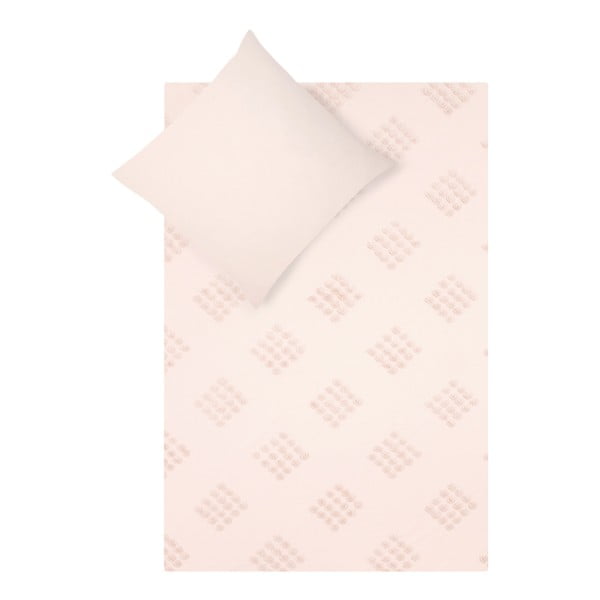 Розово спално бельо за единично легло от памучен перкал , 135 x 200 cm Fia - Westwing Collection