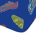 Син еластичен единичен детски чаршаф 90x190 cm Bright Football – Catherine Lansfield