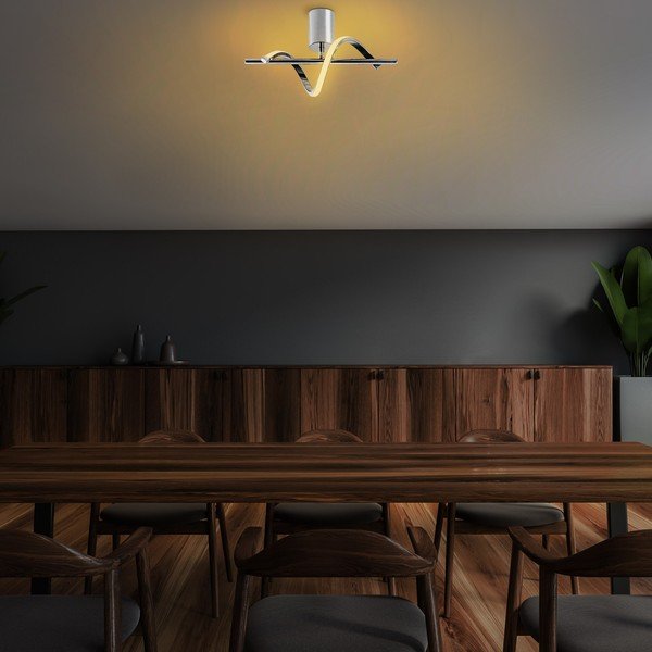 LED осветително тяло за таван в сребрист цвят 7x41 cm Likma – Opviq lights-image-4