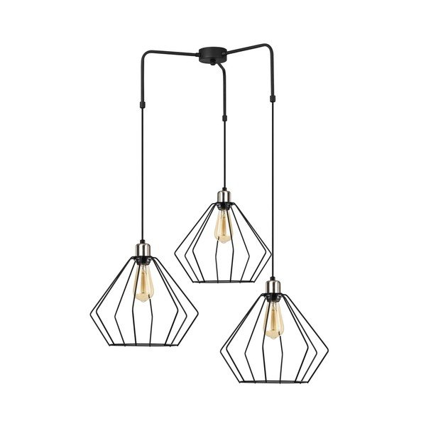 Черно метално висящо осветително тяло Opviq lights Fedros - Opviq lights-image-3