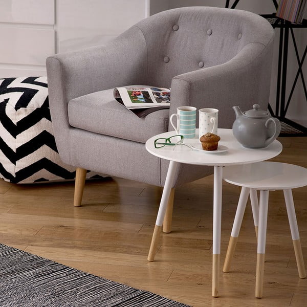 Комплект от 2 кръгли помощни маси Viborg - Premier Housewares-image-1