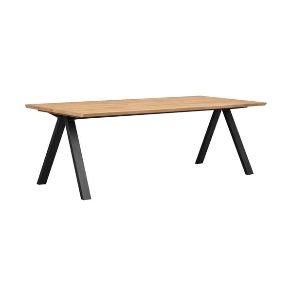 Сгъваема маса за хранене с дъбов плот 220x100 cm Carradale - Rowico-image-1