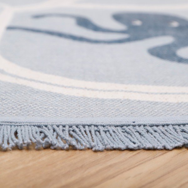 Детски памучен килим, ръчна изработка, ø 120 cm Little Deep Blue - Nattiot-image-2