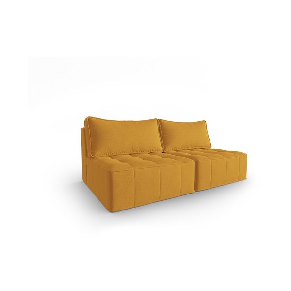 Жълт диван 160 cm Mike - Micadoni Home-image-2