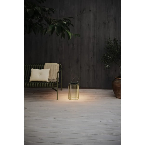 Зелен екстериорен LED фенер със соларен панел с USB (височина 54 cm) Cavia – Markslöjd-image-1