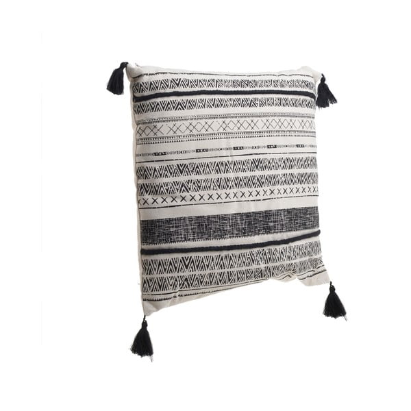 Възглавница с ресни Tribe Stripe в черно и бяло, 45 x 45 cm - InArt