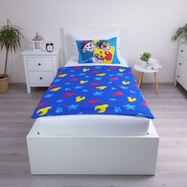 Синьо  памучно детско спално бельо 100x135 cm Paw Patrol "Pawsome days ahead" – Jerry Fabrics-image-2