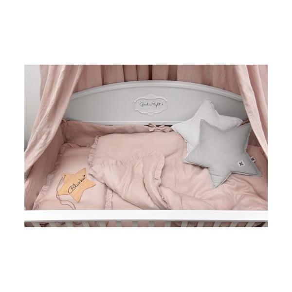 Розов бебешки чаршаф Dusty Pink, 90 x 200 cm - BELLAMY-image-1