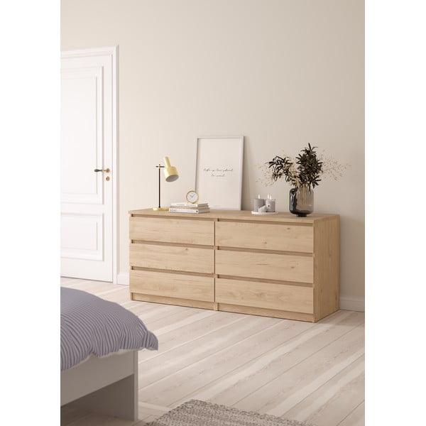 Скрин от дъбов декор  в естествен цвят 154x70x50 cm Naia – Tvilum-image-1