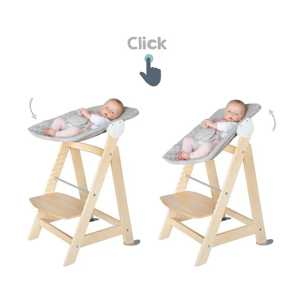 Стол за хранене в светлосив и естествен цвят Style Born Up 2in1 – Roba-image-4