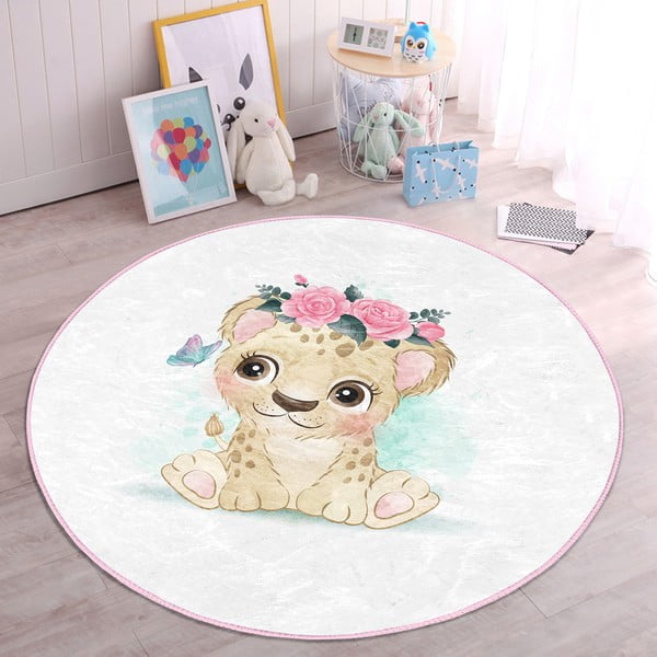 Бял детски килим ø 100 cm Comfort - Mila Home-image-2