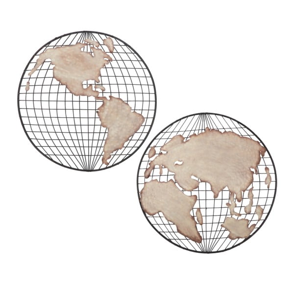 Kovová nástěnná dekorace Mauro Ferretti Globe Double