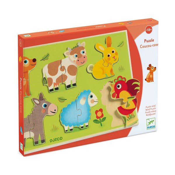 Детски дървен пъзел с мотиви на домашни животни - Djeco-image-2