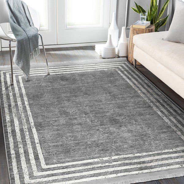 Сив килим 80x150 cm - Mila Home-image-1