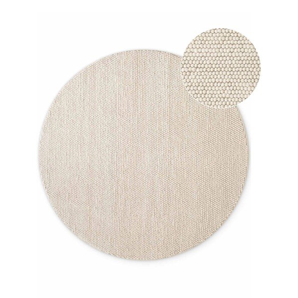 Кремав ръчно изработен вълнен кръгъл килим ø 200 cm Richmond Diana – Ted Baker