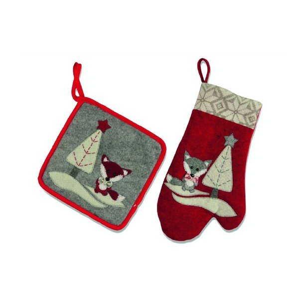 Set 2 chňapek Xmas Fox