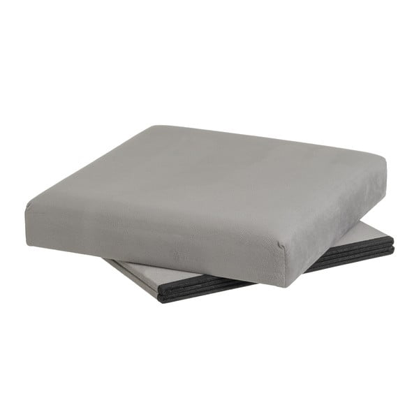 Светлосива кадифена табуретка Estela – Casa Selección-image-3