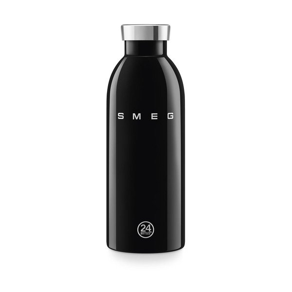 Черна термо бутилка от неръждаема стомана 500 ml 24BOTTLES – SMEG