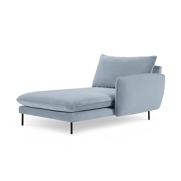 Светлосиньо кадифено кресло за отдих (десен ъгъл) Vienna - Cosmopolitan Design-image-3