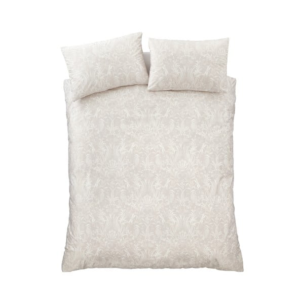 Бежово двойно  спално бельо 200x200 cm Bridgerton Regal Birds – Catherine Lansfield