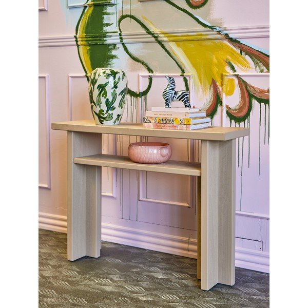 Конзолна маса от масивна ела в естествен цвят 32x110 cm Cupa – Bloomingville-image-1