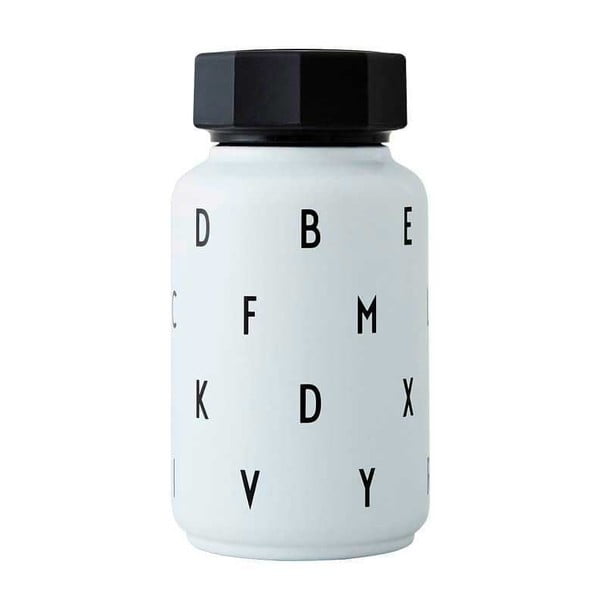 Бяла детска термо бутилка, 330 ml - Design Letters