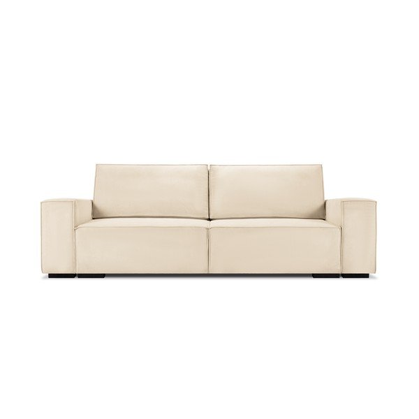Бежов велурен разтегателен диван Azalea - Mazzini Sofas-image-2