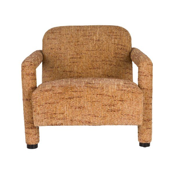 Жълто шенилово кресло Kent – Dutchbone-image-2