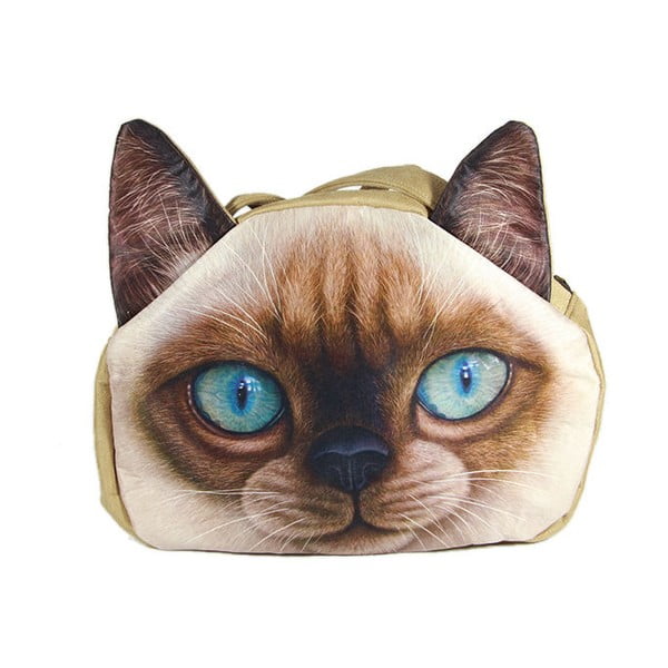 Чанта във формата на котешка глава Котка - Just Mustard