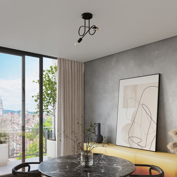 Черно осветително тяло за таван 18x57 cm Opulent – Sollux-image-4