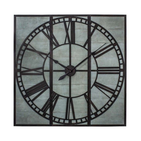 Стенен часовник от 3 части Industrielle, 114,5 x 114 cm - Antic Line