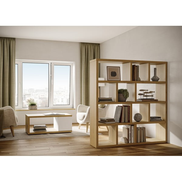 Кафява библиотека от декор от дъб  150x159 cm Berlin – TemaHome-image-4