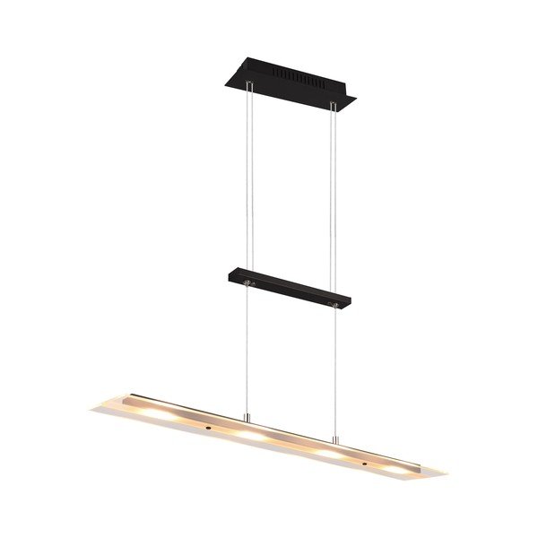 Черно LED осветително тяло със стъклен абажур Milos - Reality-image-3