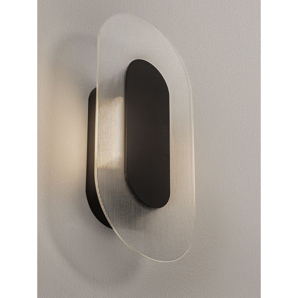 Матово черно метална LED стенна лампа Vetrio – Nova Luce-image-3
